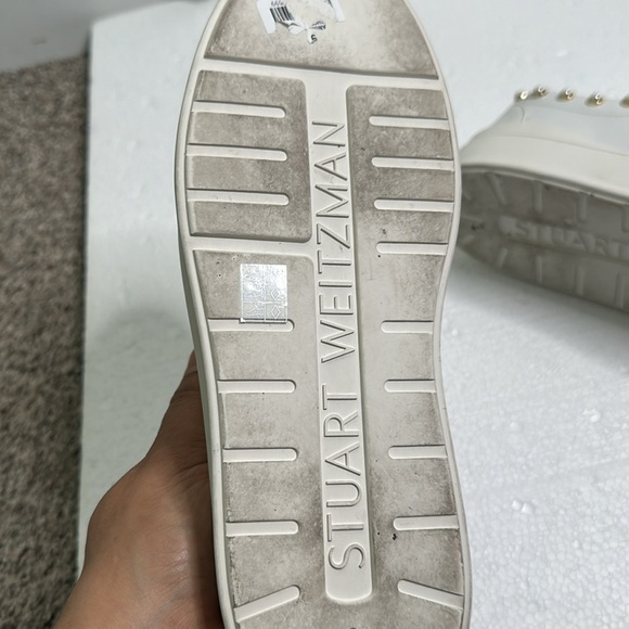 Stuart wisemen preals laced up sneakers white gold size 6.5 - Picture 11 of 12